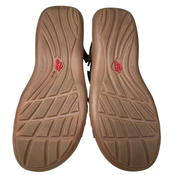 Abeo Women’s Brynn Brown Snakeskin Print Leather Slingback Sandal Size US 8 - Picture 9 of 11